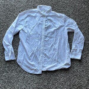 Everlane White Button Up Cotton shirt, Womens Size 12 Long Sleeve Shirt